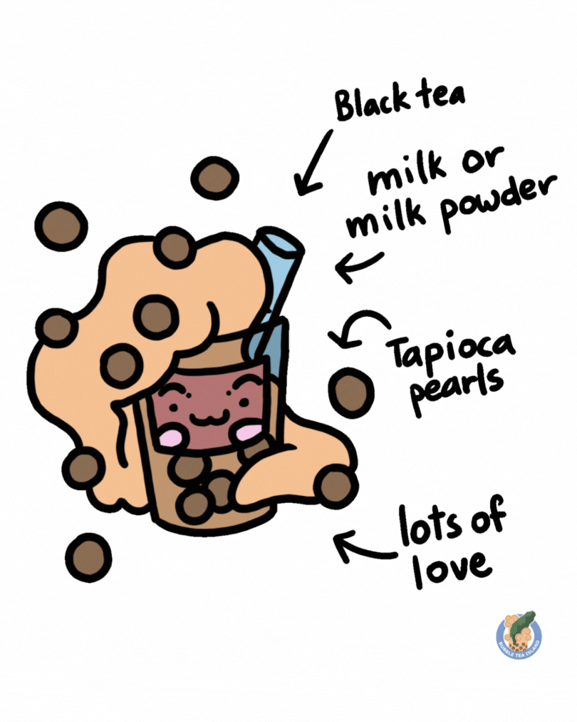 what is bubble tea made of, animated gif