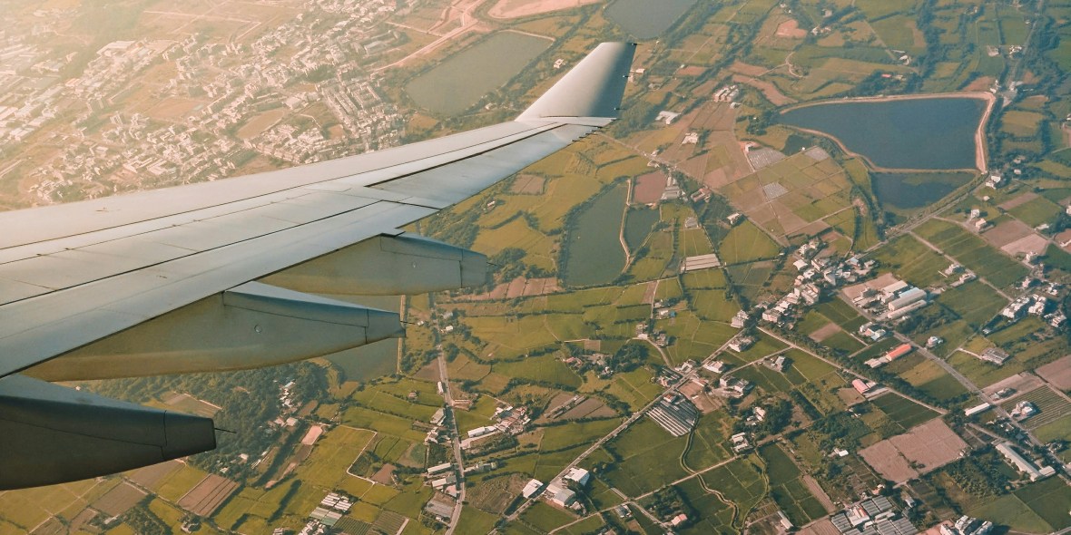 view from an airplane